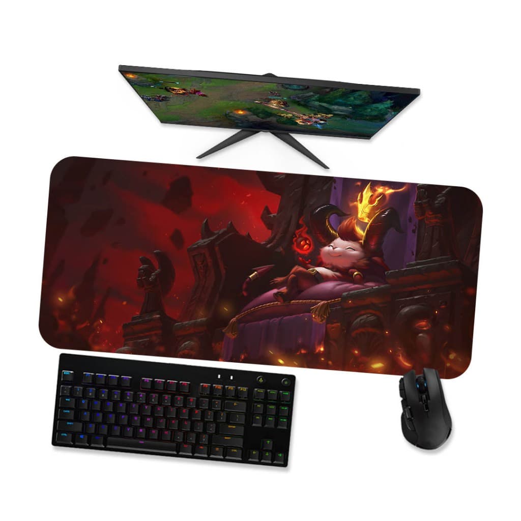 Mouse Pad Gamer Grande LoL  TEEMO 3 CAPETEEMO  LoL 90x40 80x40 60x40 70x30 45x40