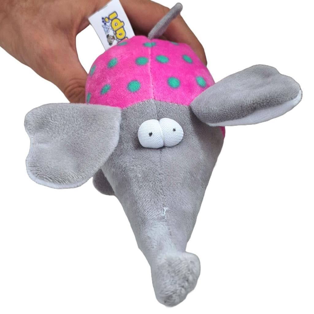 Mordedor Elefante de Pelucia com Apito Sonoro Brinquedo para Cachorro Adulto ou Filhote Pequeno