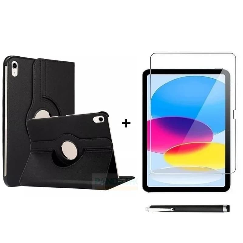 Capa Giratoria para iPad, iPad 10, 2022, 10,9 Pol, A2696, A2757, A2777, Película Vidro, 9H, Caneta Touch