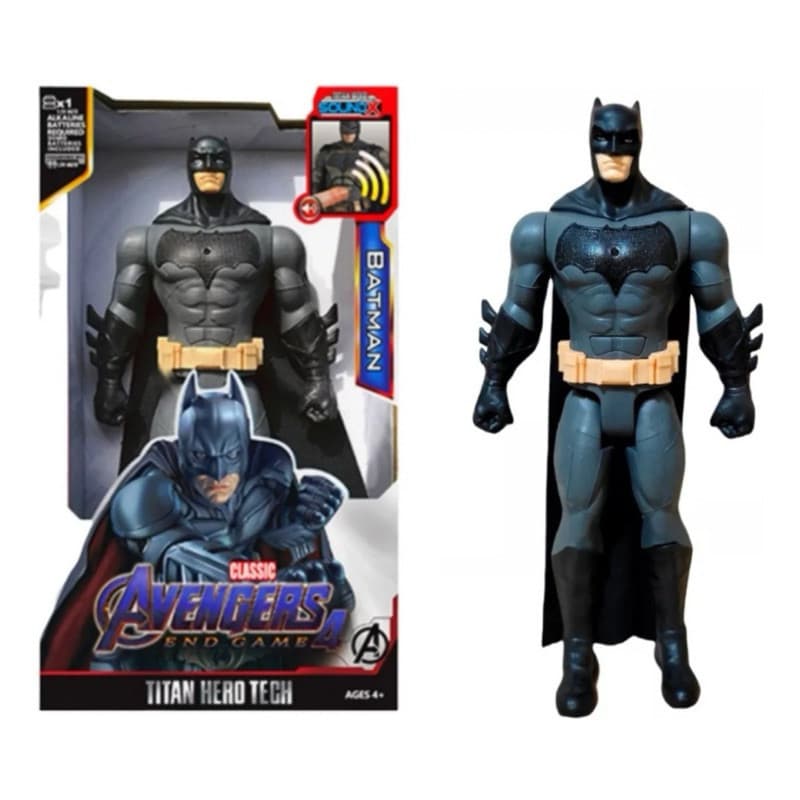 BONECO BATMAN 30CM GRANDE ARTICULADO COM EMISSOR DE SOM - ENVIO IMEDIATO !