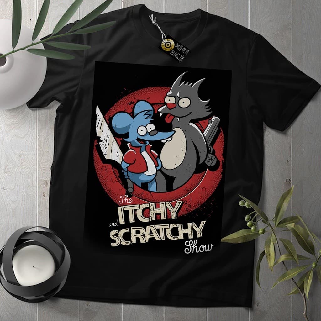 Camiseta Comichão e Coçadinha Camiseta Itchy & Scratchy top