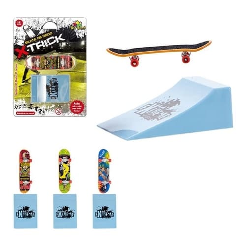 Brinquedo Skate De Dedo Com Rampa Obstáculo Radical