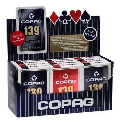 Baralho Copag 139 Tradicional Caixa Com 12 Unidades