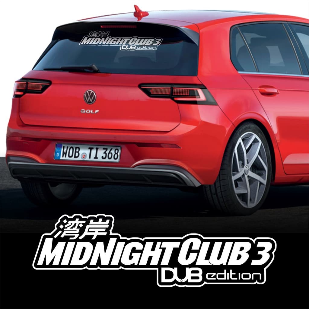 Adesivo MIDNIGHTCLUB3 Modelo Original Parabrisa Carro Esportivo