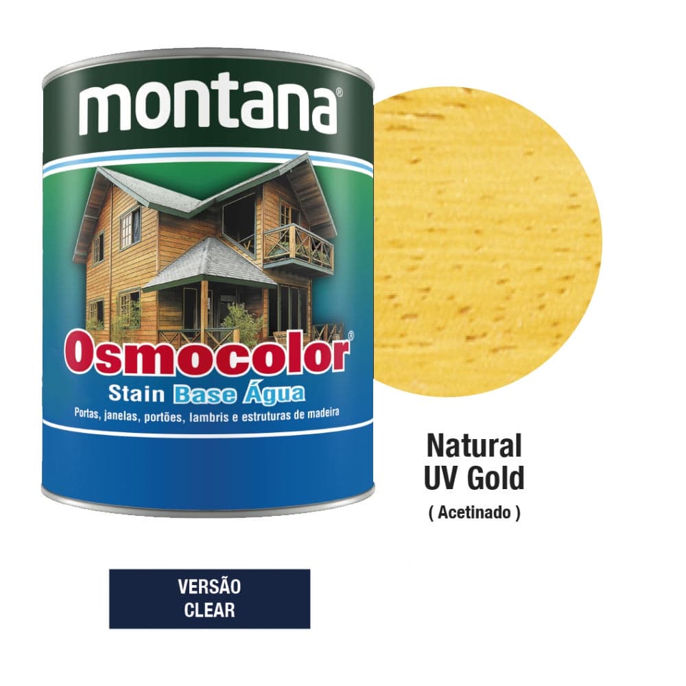 Stain Osmocolor Montana Base Agua Natural UV Gold 0,9 L