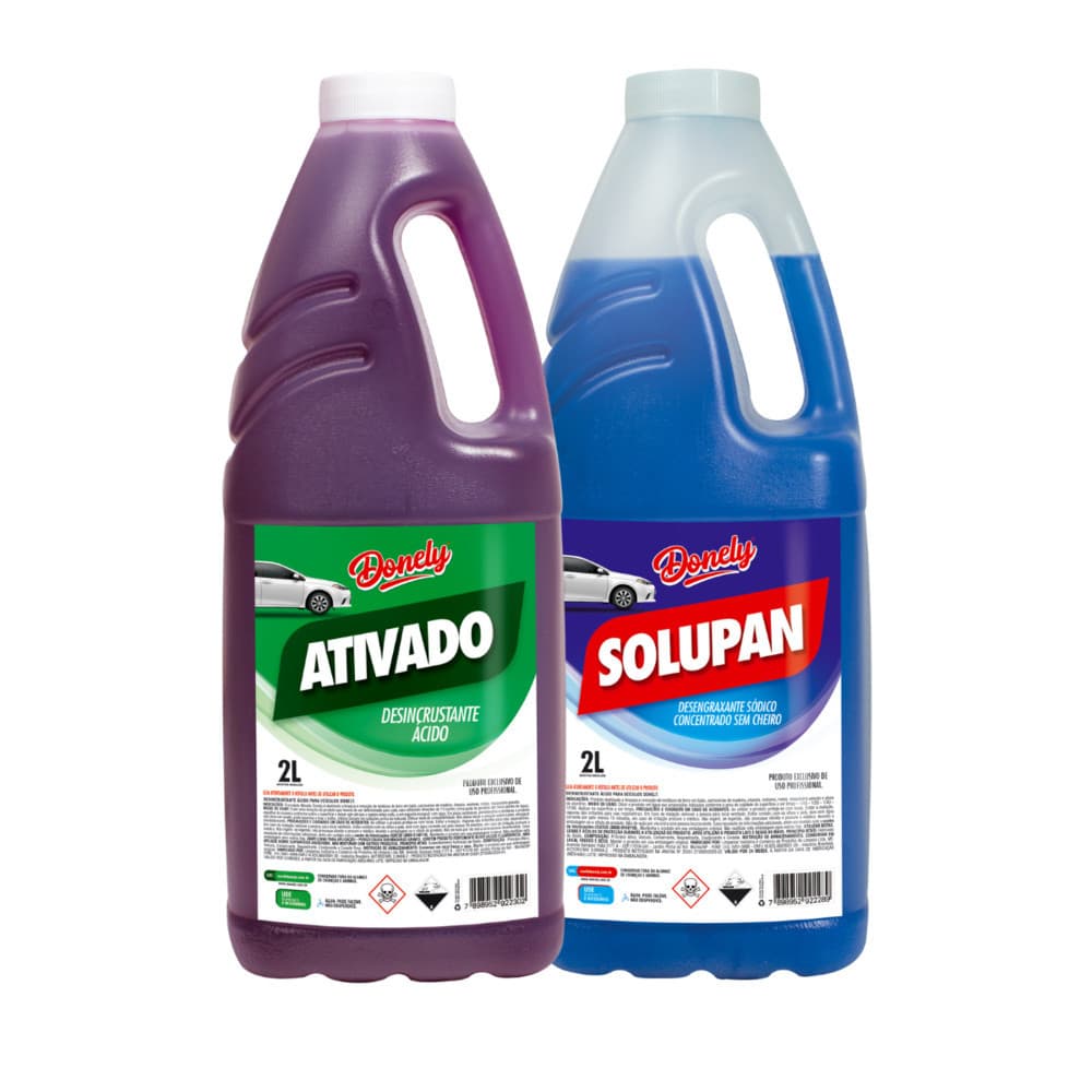 Kit Lava Rápido Ativado Roxinho e Solupan 2L Limpa Bau Desengraxante