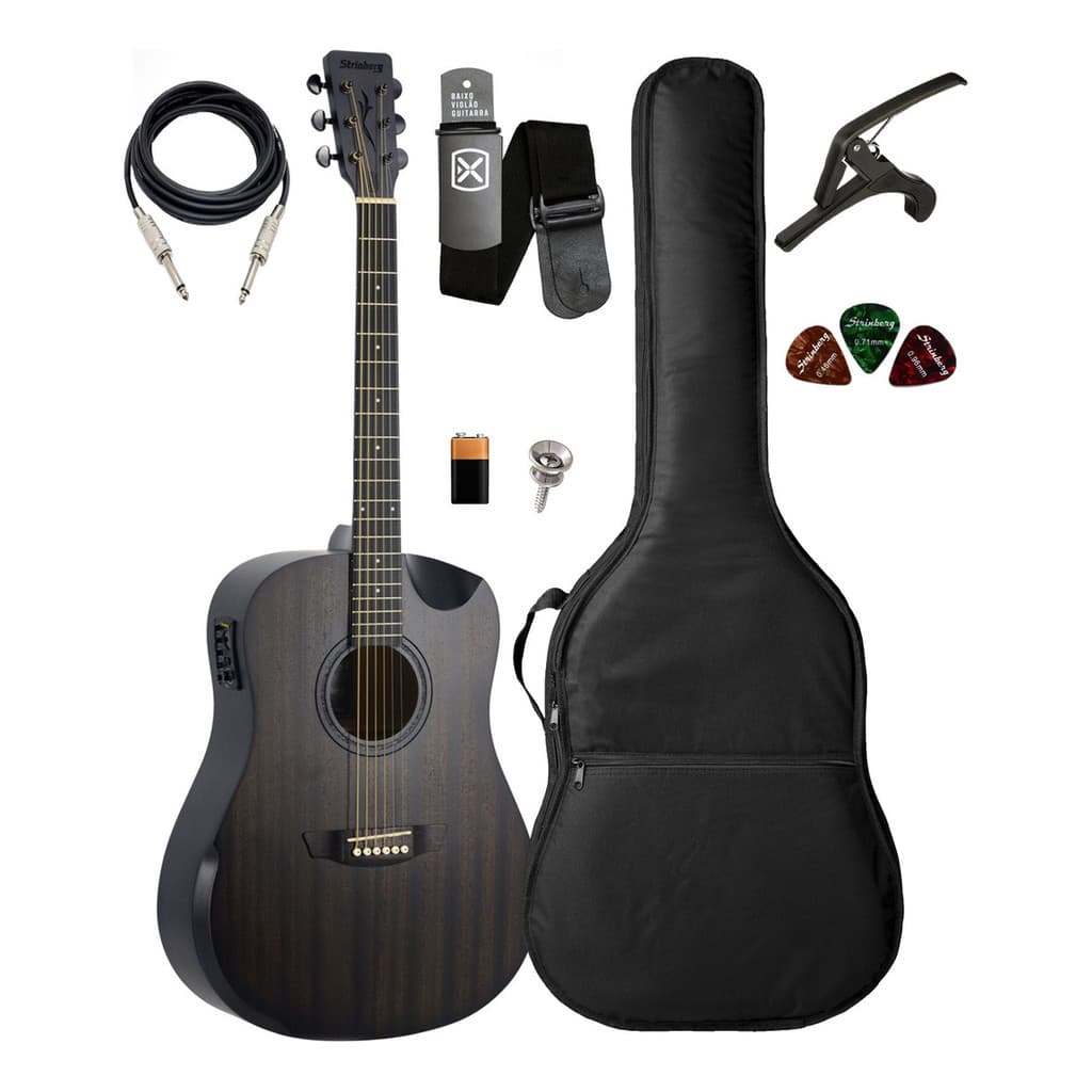 Violão Strinberg Forest Fs4d Hcr Folk +capa Luxo Acessorio