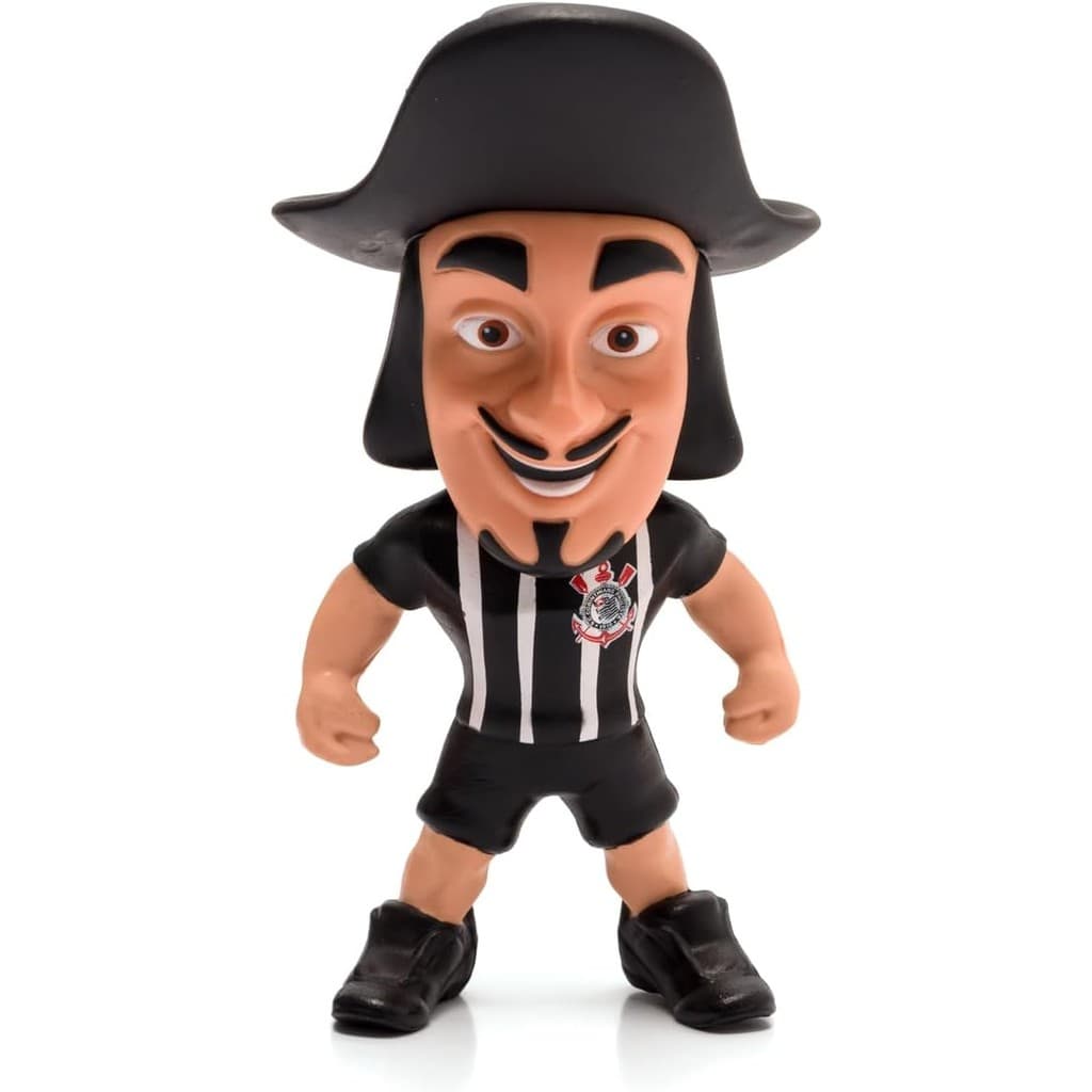 Mascote Corinthians Oficial Boneco camisa Preta e Branca