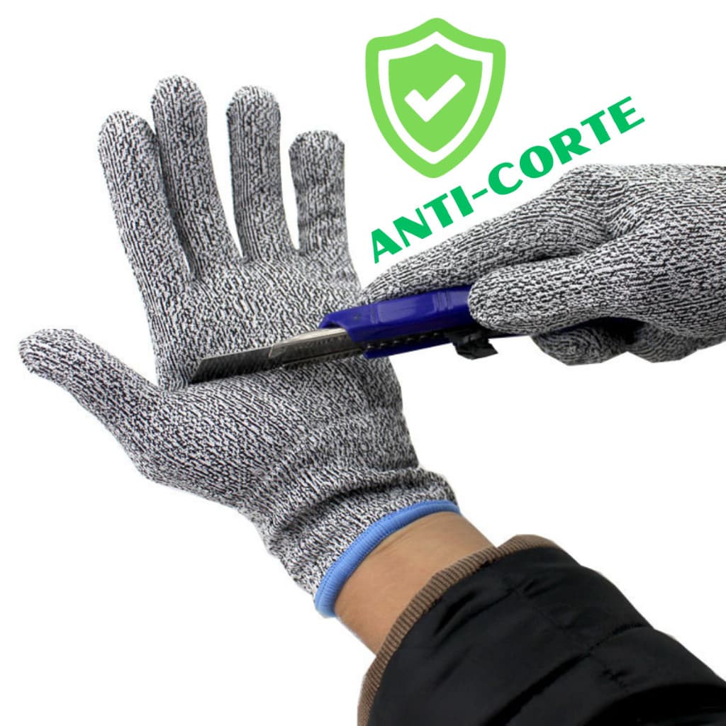 Par De Luvas extra Duravel Anti Corte Mão de obra Resistente Segurança