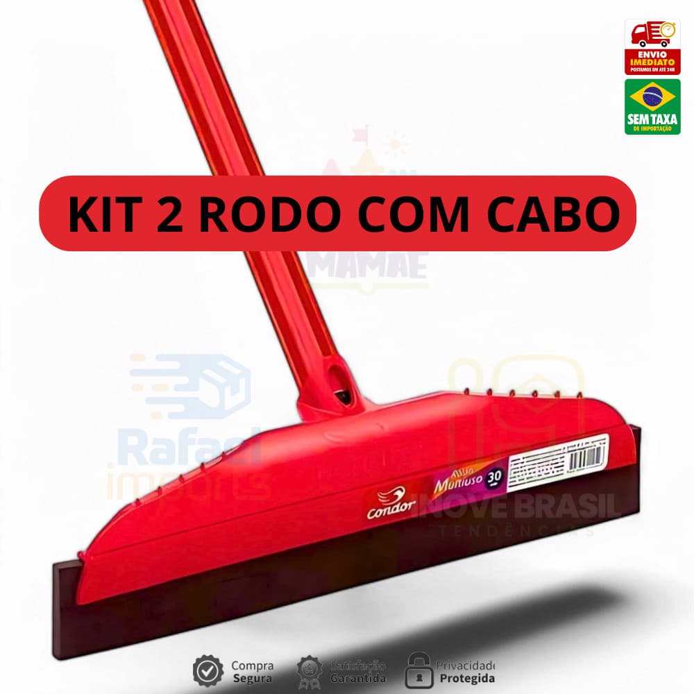 Rodo em Plástico 40cm com Cabo unidade - Condor