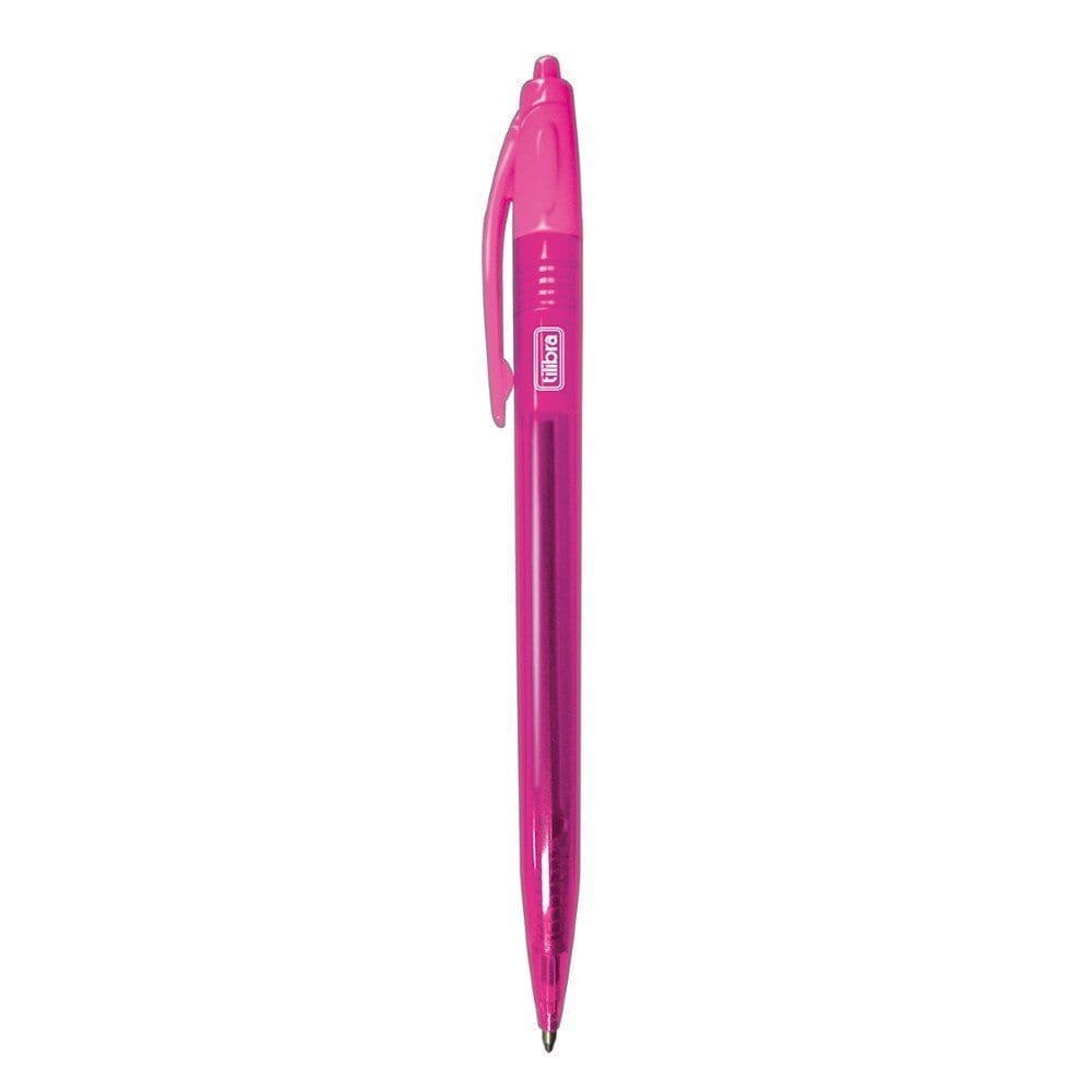 Caneta Esferográfica 1.0mm Rosa Max Neon Tilibra
