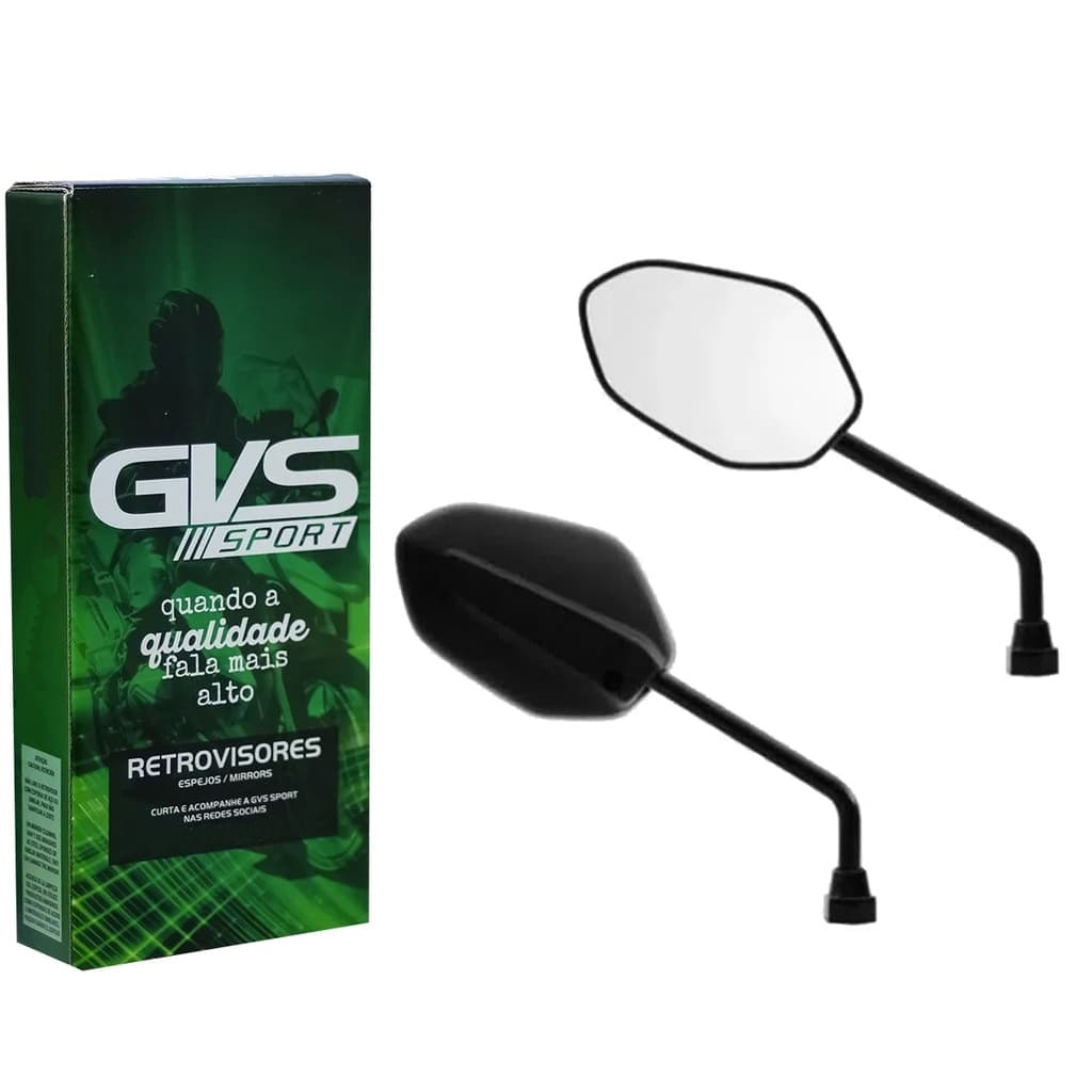 Par Mini Retrovisor Gvs Cg Titan 150 2014 Até 2020