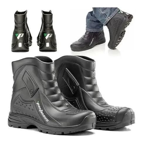 Bota Cano Médio 100% Impermeável Pvc Motociclista Pantaneiro