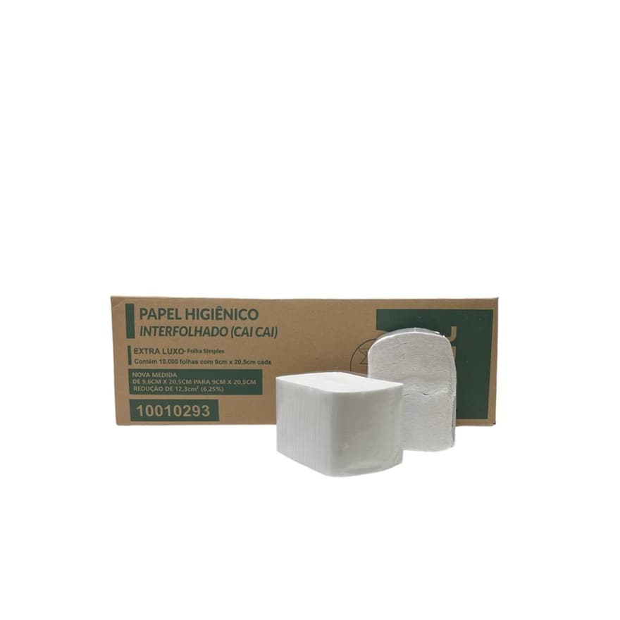 Papel Higienico Interfolhado Cai Cai Folha Simples Ipel Indaial 10.000 UN Folhas