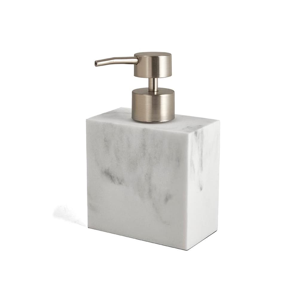 Porta-Sabonete Líquido Poliresina Branco Marmorizado 290ml
