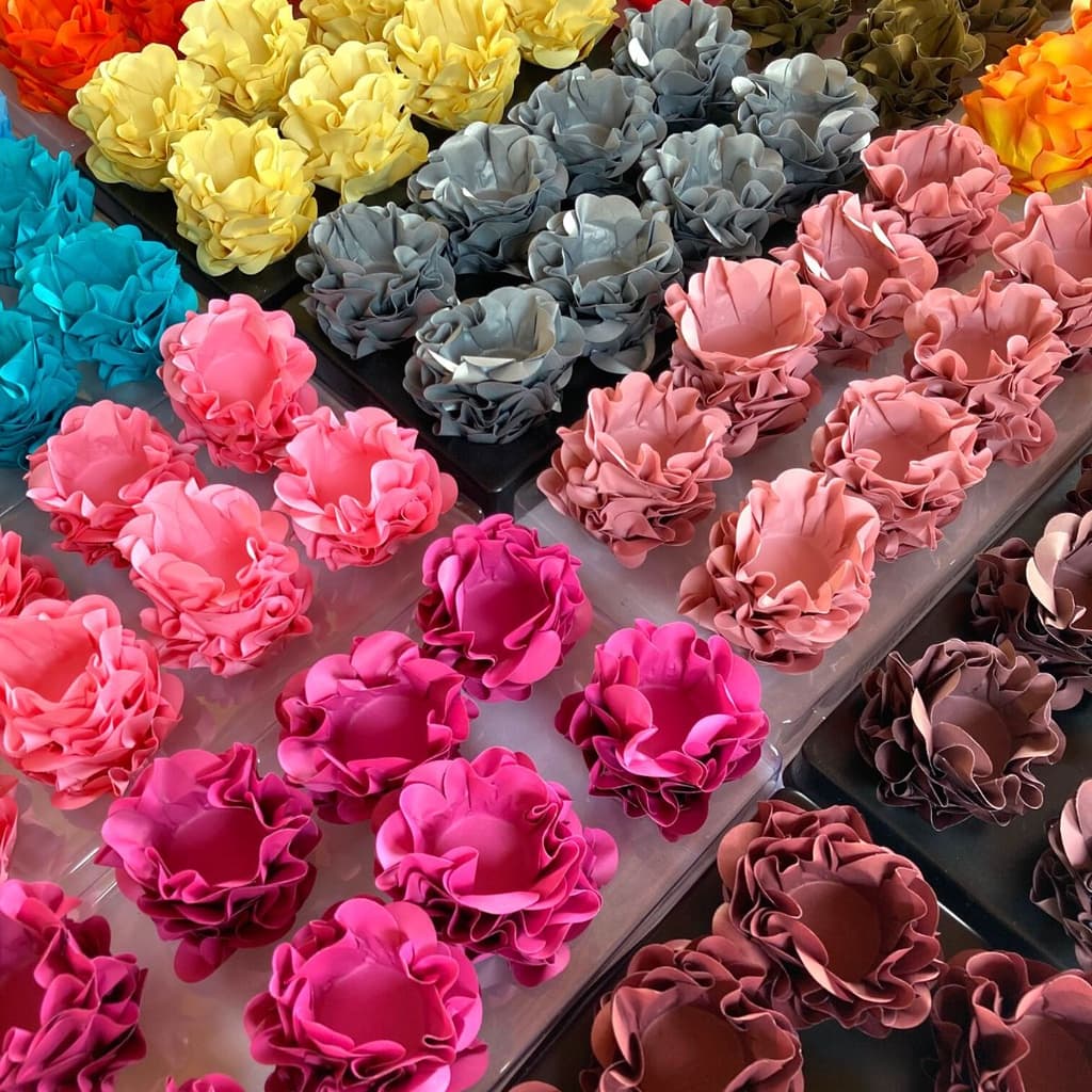 120 Forminhas Doces Finos Flor Luxo Casamento Aniversario