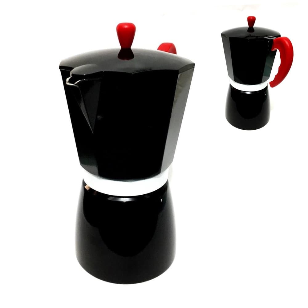 Cafeteira italiana 9 xicaras Black em Lauminio  -  Clink