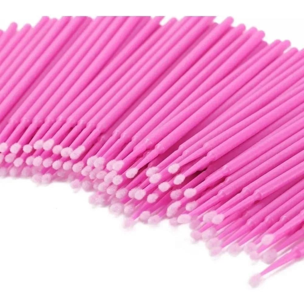 Microbrush Aplicador Cílios Sobrancelhas 100 Hastes Bastonetes Cotonetes