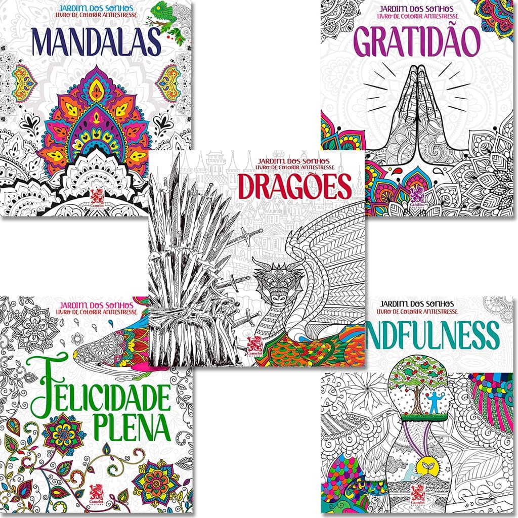Livro para Colorir Antiestresse Jardim dos Sonhos