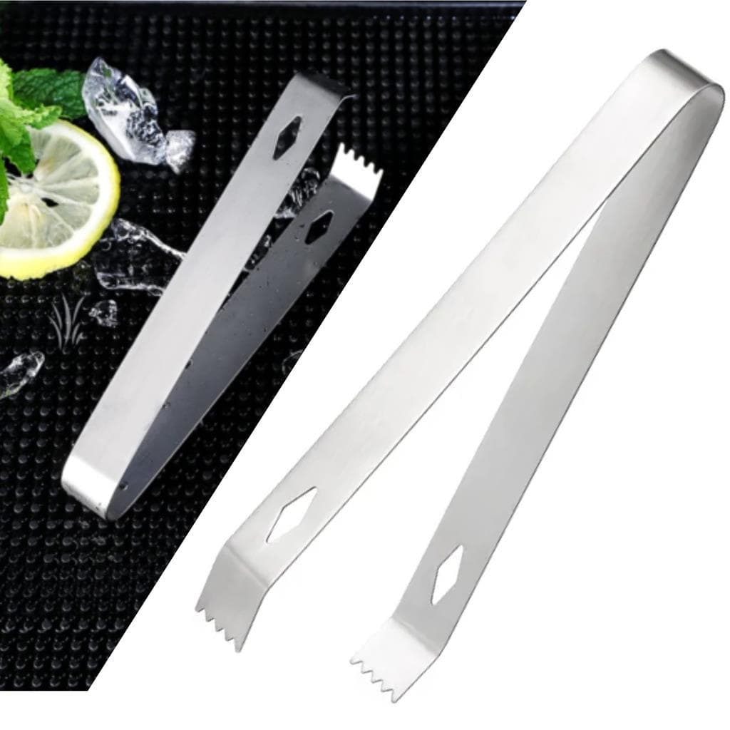 Pinca Para Gelo Pegador 18cm em aco inoxidavel Mimo Style