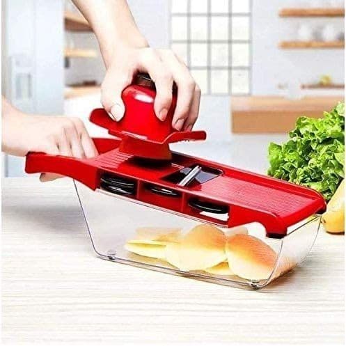 Mandoline Slicer Nicer 6 em 1 – Fatiador e Cortador de Legumes Multifuncional em Inox