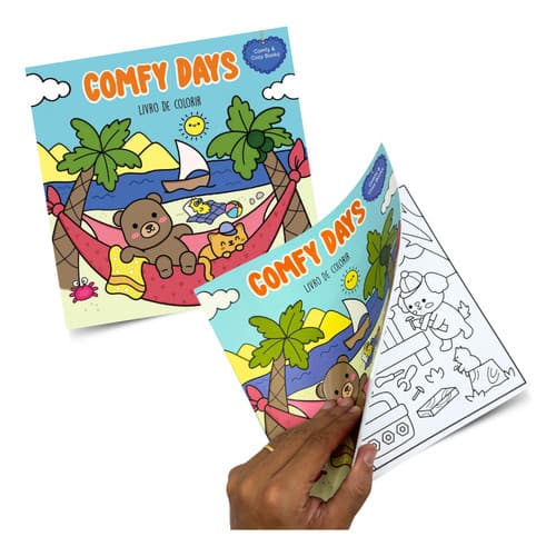 Livro De Colorir Comfy Days - Para Pintar - Livro Com 48 Desenhos Para Colorir Para Relaxamento Do Tiktok - Ciranda Cult