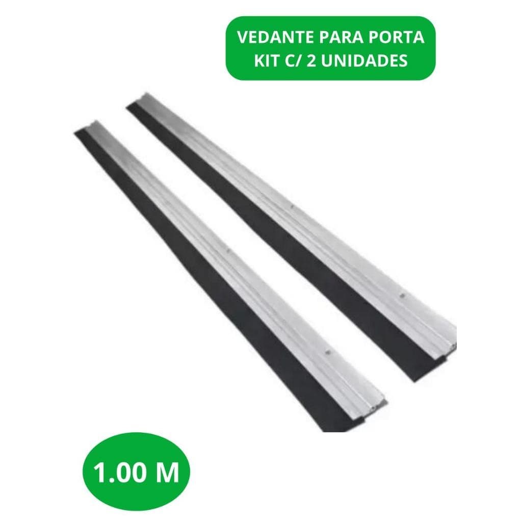 Kit 2 Veda Porta Protetor em Alumínio 1M envio Vedante de Porta
