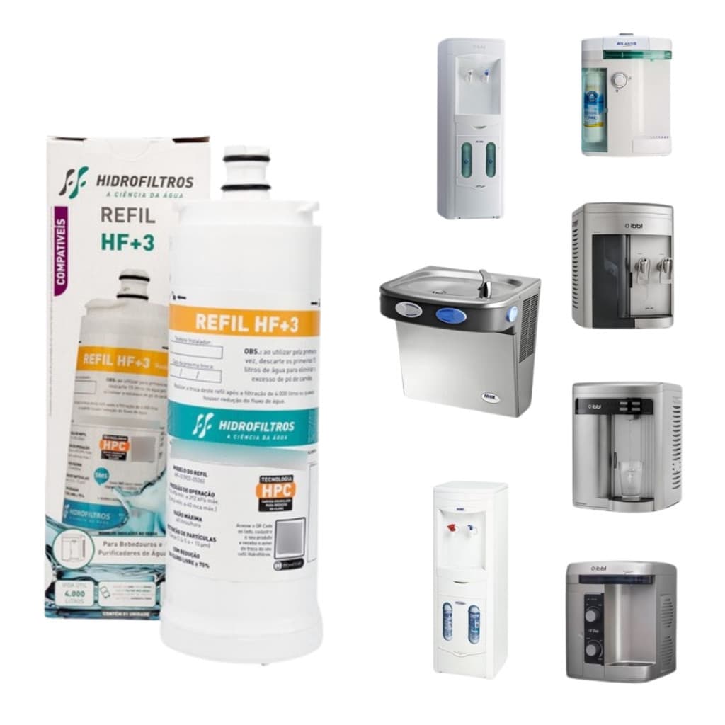 Refil Vela Tripla Filtração HF+3 Compatível Purificador IMMAGINARE PDF FRQ600 Expert PFN
