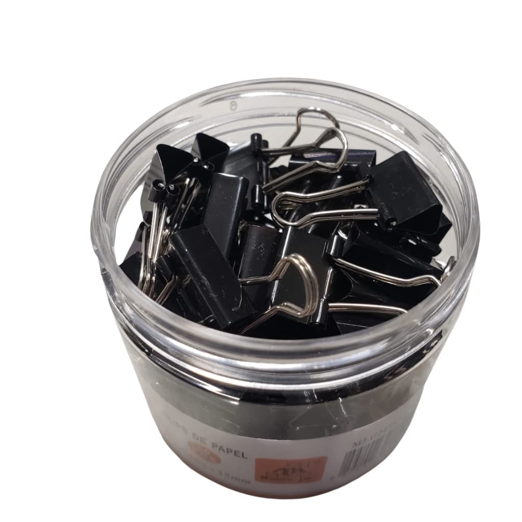 Kit 60 Clips em metal para Papel 15mm