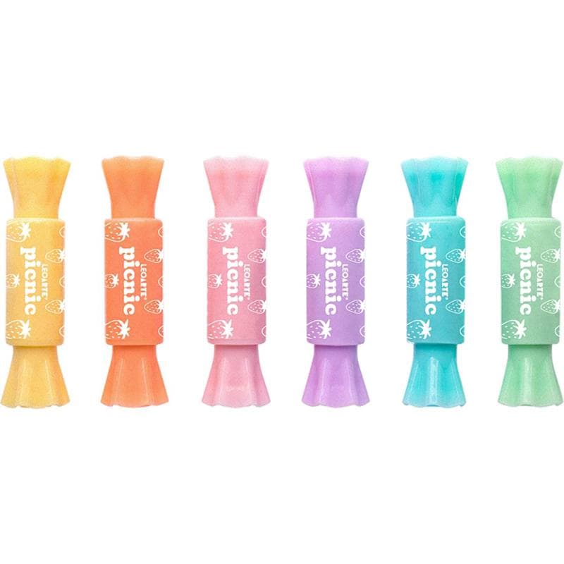 Caneta marca texto LEONORA picnic bombom mini 2em1 un