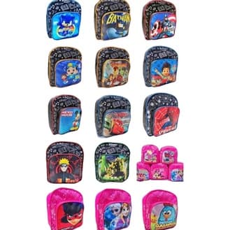 Mochila Infantil Personagens Costas Escolar Passeio Promoção