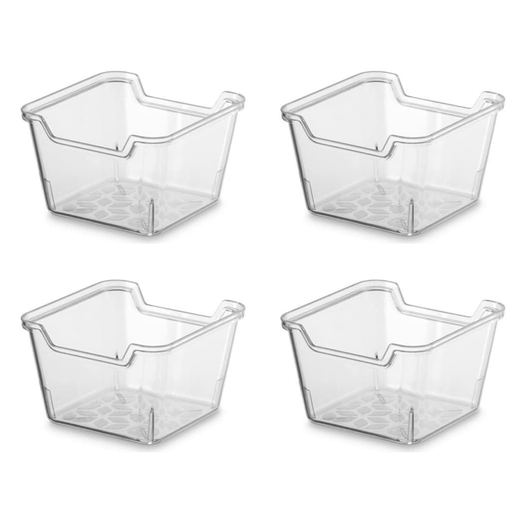 Kit 4 Organizadores de Maquiagem Escritório Acrílico Utensílios Modular