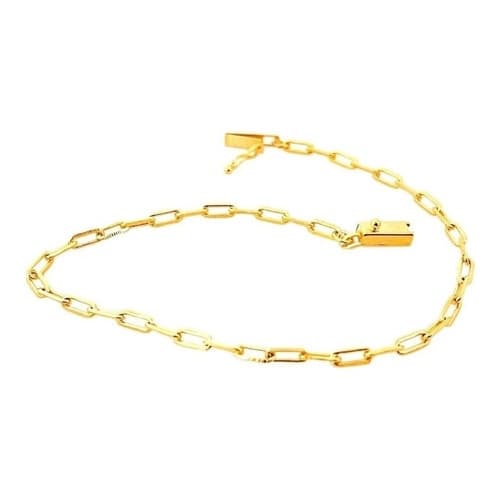 Pulseira Masculina Fecho Gaveta Com Trava Banhado A Ouro Exclusivo Premium