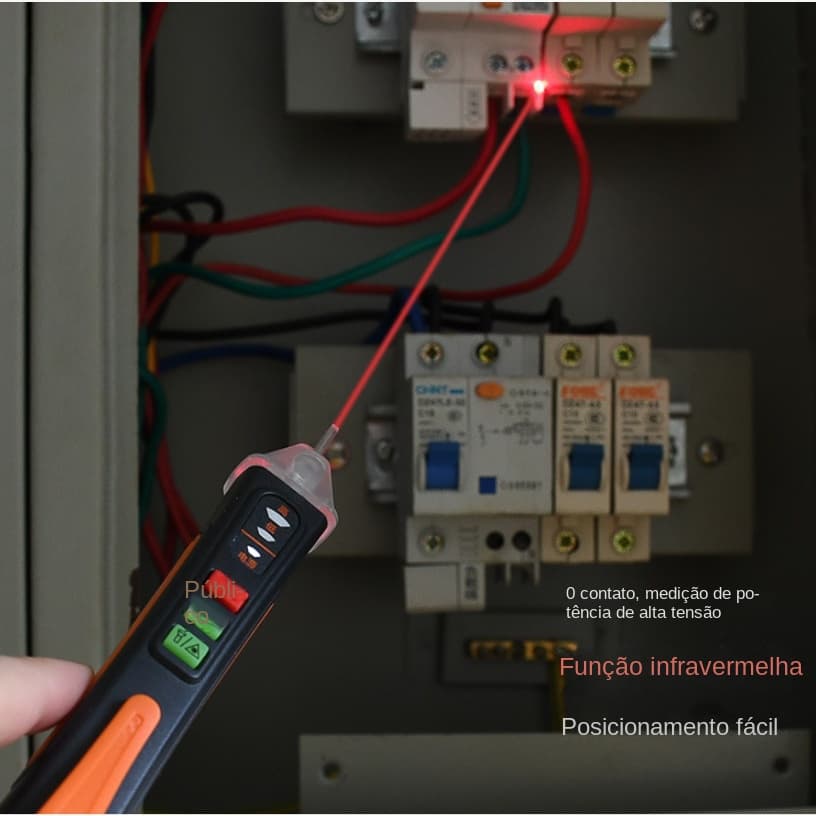 Caneta de teste sem contato / Alarme AC / Ferramenta detectora de tensão com lanterna LED