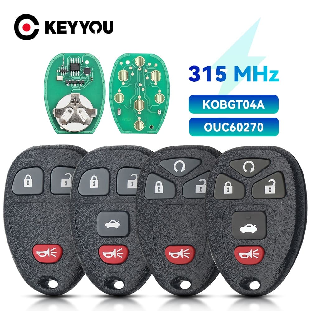 315Mhz Controle Remoto Da Chave Do Carro Para Buick Chevrolet Tahoe Traverse GMC Yukon 2007-2013 FCCID OUC60270/KOBGT04A