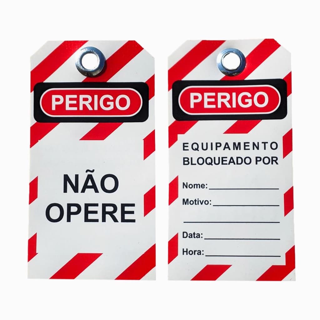 6 Cartão Etiqueta Bloqueio Segurança Perigo  Nr10