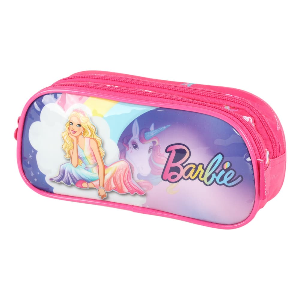 Estojo Escolar Duplo Infantil Menina Barbie Organizador