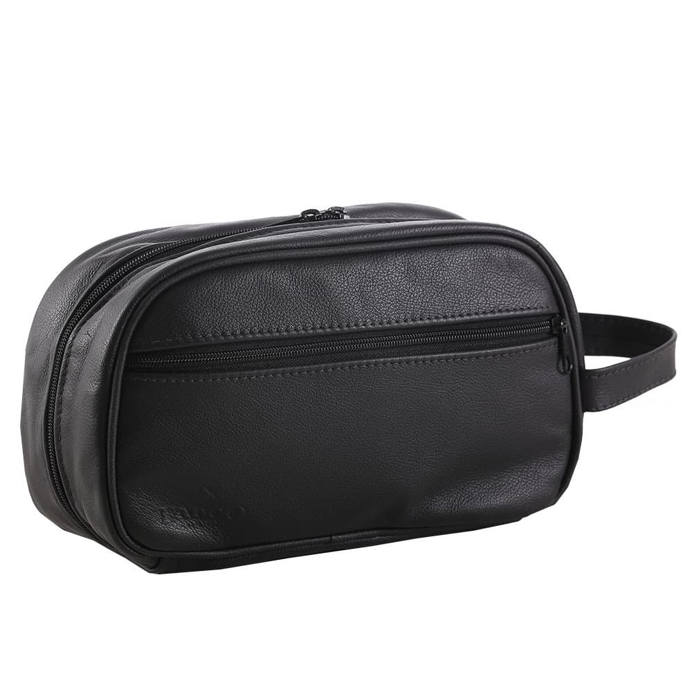 Bolsa Nécessaire de Couro - A20 - Preta