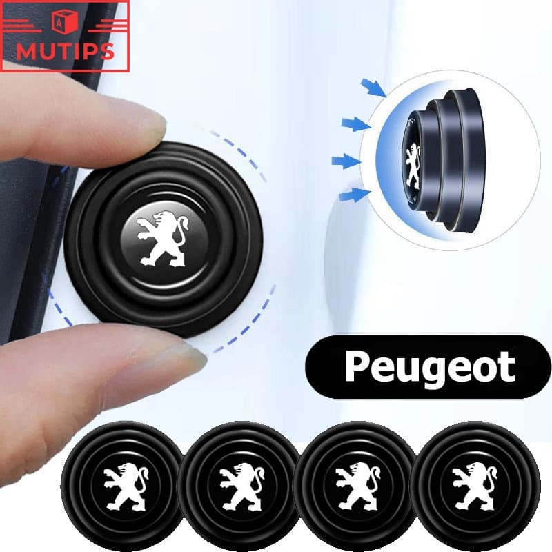 Peugeot 1/4/8/12Pcs Autocolante Anti-Choque Para Porta De Carro De Borracha De Silicone Ruído 206 208 207 307 308 2008 3008 508 408 5008 406