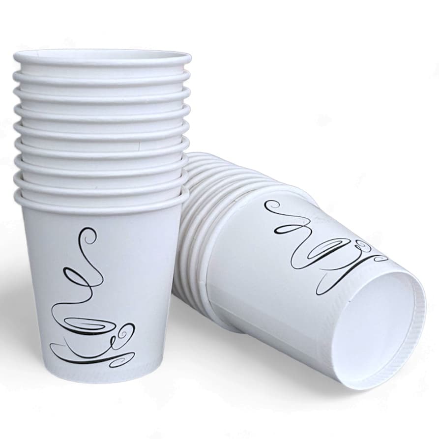 100 Copos De Papel Branco Térmico P/ Café C/ Impressão 100ml