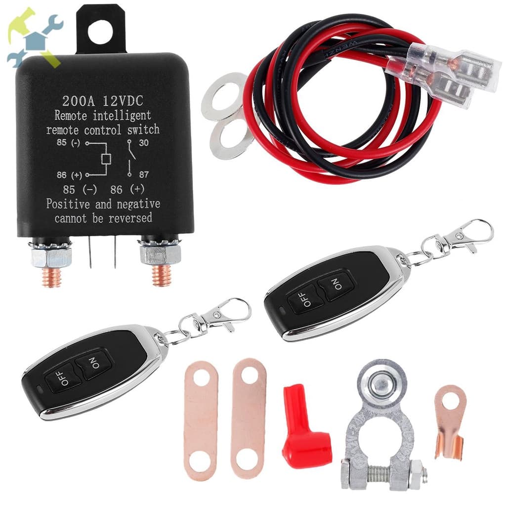Interruptor De Relé De Bateria De 12V Desconexão Carro Remoto Duplo Anti-Roubo Para Camping Trailer SUV Interruptor De Bateria Universal Relé Integrado Controle Remoto Sem Fio Desligamento Desconexão Do Isolador Interruptores Mestre