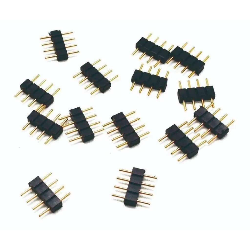 KIT - 10 Peças de conector/emenda para Fita Led Rgb 5050 3528 4 Pinos