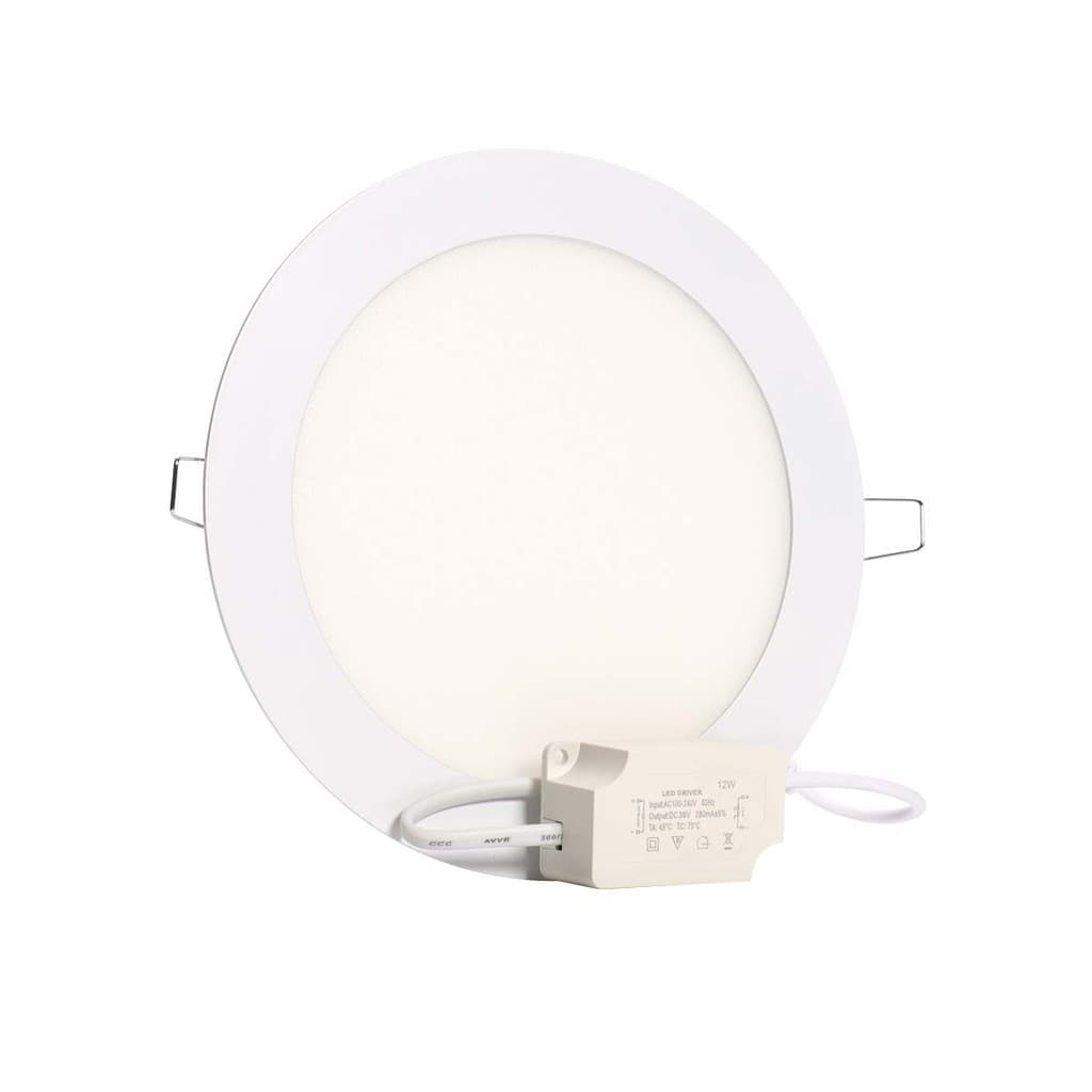 Plafon Led 12w Frio Redondo Embutir