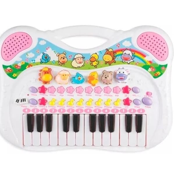Piano Musical Animal Braskit Rosa