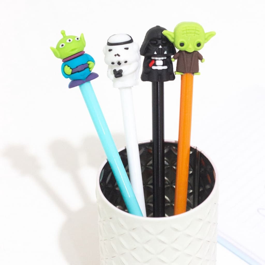 Kit 6 Caneta gel Fofa ponta fina criativa do Star Wars Kawai