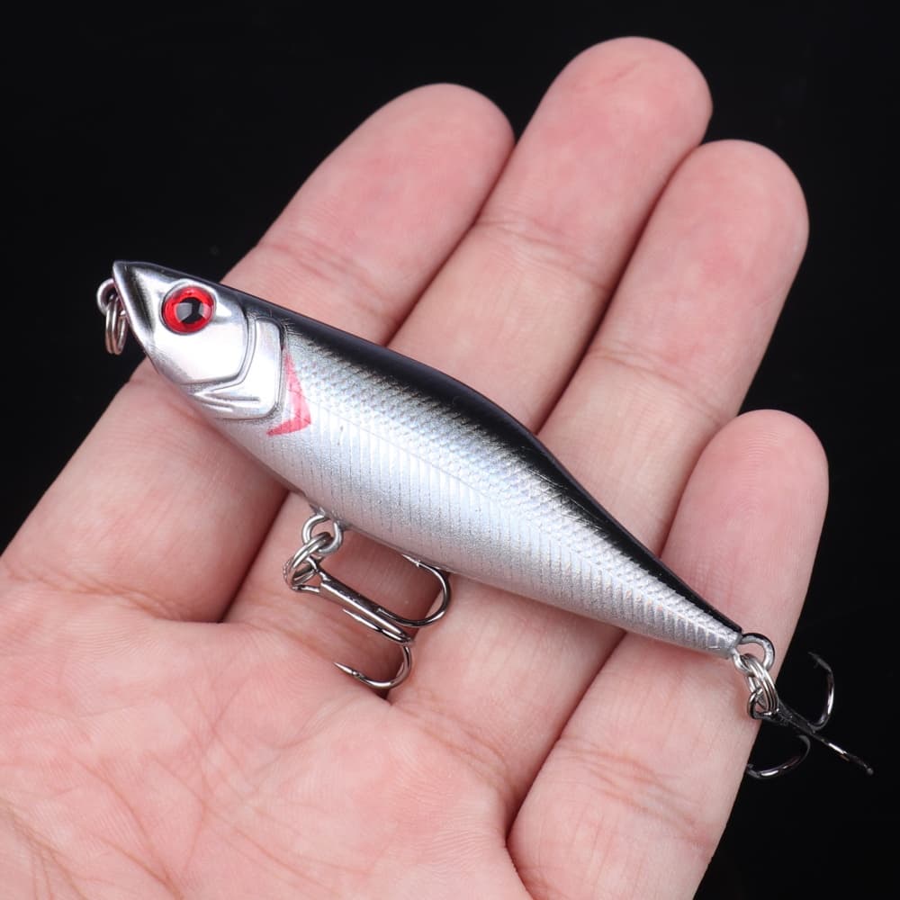 1pcs Isca Artificial De Superfície Popper Iscas De Pesca 7,5cm 7g