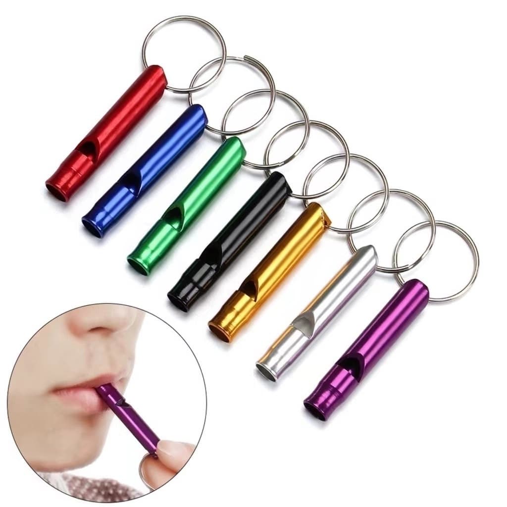 De 3pcsApito Sobrevivência / Kit De Emergência / Acampamento / Compasso / Fogo / Ferramenta Para Ambientes Externos/(Liga De Alumínio Tamanho Pequeno Edc Apito De Sobrevivência Emergência Esporte Ao Ar Livre) (Mini Chaveiro Apitos)