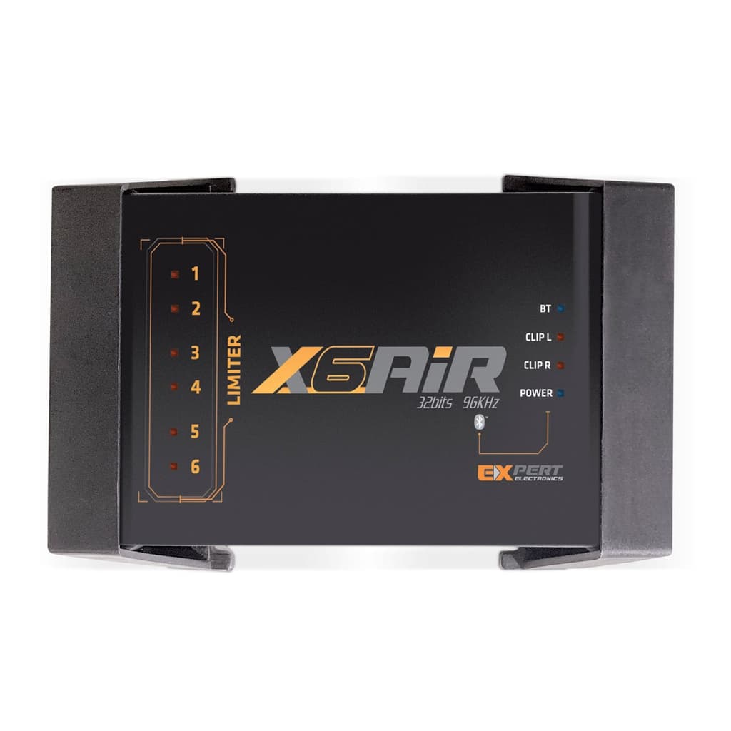 Processador Áudio Automotivo Expert X6 Air 6 Canais Digital Bluetooth Equalizador 28 Bandas Phase Limiter