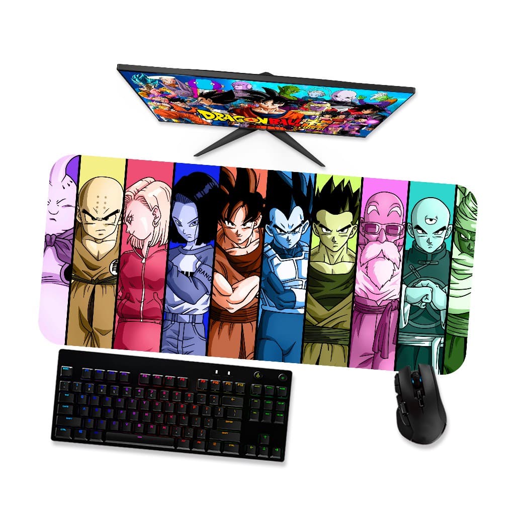 Mouse Pad Gamer Grande Dragon Ball Personagens 1 90x40 80x40 60x40 70x30 45x40