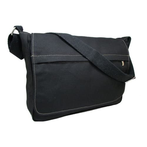 Bolsa Tiracolo Pasta Transversal de Lado Lona Escolar Trabalho Casual Masculina Feminina